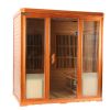 four person solid wood far-infrared dry steam room